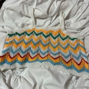 SHEIN Multicolor Zigzag Knit Camisole